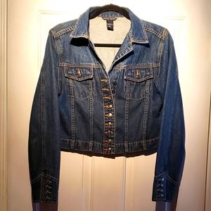Denim, waist length jacket, size 10